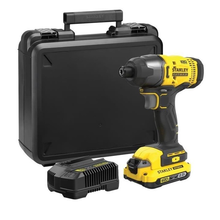 Visseuse a impact sans fil + batterie 2Ah + chargeur - 18V - Stanley Fatmax - SFMCF800D1K-QW Visseuse a impact sans fil + batterie 2Ah + chargeur - 18V - Stanley Fatmax - SFMCF800D1K-QW