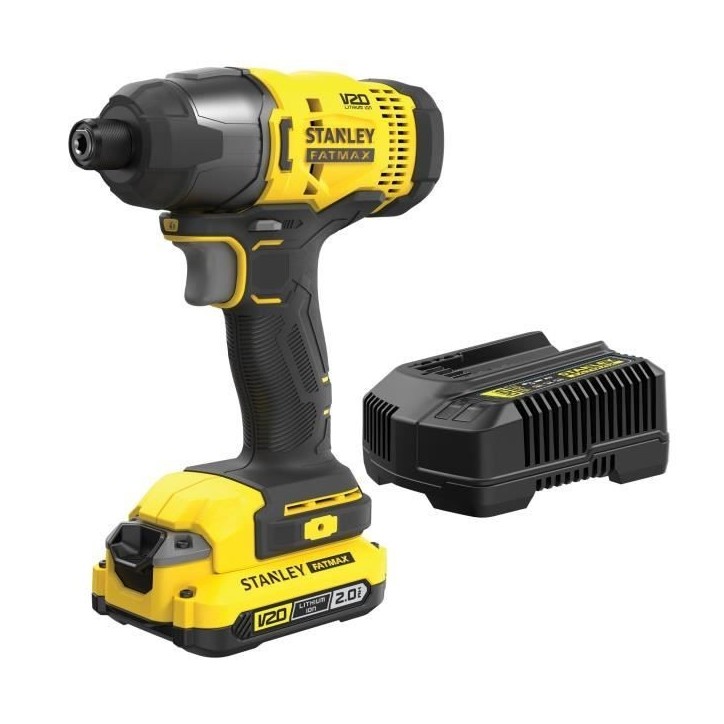Visseuse a impact sans fil + batterie 2Ah + chargeur - 18V - Stanley Fatmax - SFMCF800D1K-QW Visseuse a impact sans fil + batterie 2Ah + chargeur - 18V - Stanley Fatmax - SFMCF800D1K-QW