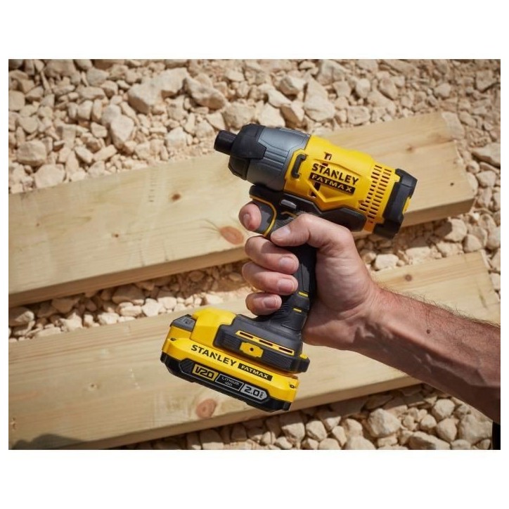 Visseuse a impact sans fil + batterie 2Ah + chargeur - 18V - Stanley Fatmax - SFMCF800D1K-QW Visseuse a impact sans fil + batterie 2Ah + chargeur - 18V - Stanley Fatmax - SFMCF800D1K-QW
