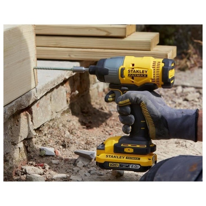 Visseuse a impact sans fil + batterie 2Ah + chargeur - 18V - Stanley Fatmax - SFMCF800D1K-QW Visseuse a impact sans fil + batterie 2Ah + chargeur - 18V - Stanley Fatmax - SFMCF800D1K-QW