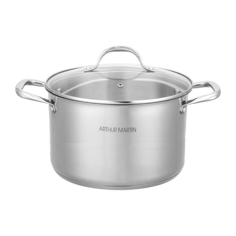 AM0073 Arthur Martin Marmite 32 cm avec couvercle – Acier Inoxydable AM0073 Arthur Martin Marmite 32 cm avec couvercle – Acier Inoxydable