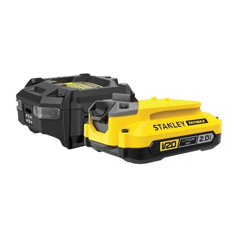 Starter Kit - STANLEY FATMAX V20 - SFMCB10D1-QW - Chargeur 1,25A + 1 B