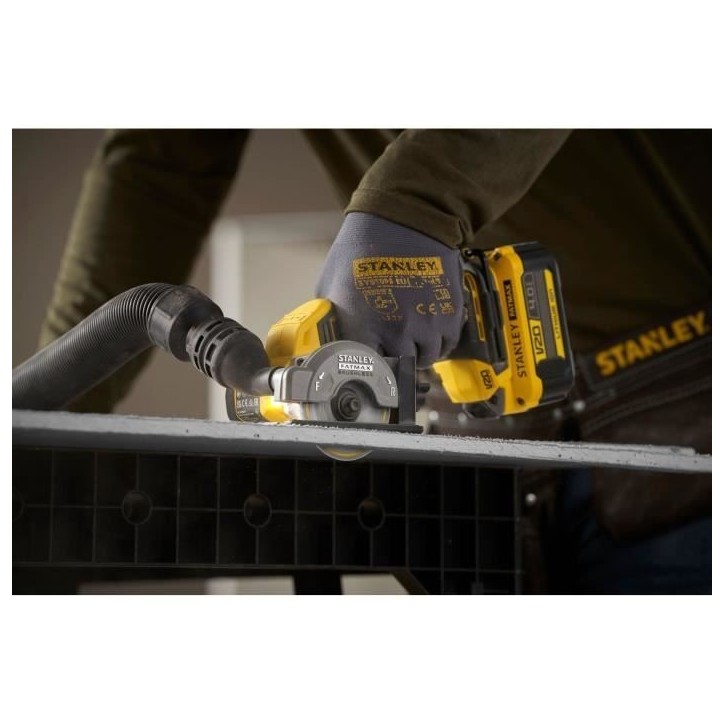 Mini Scie Circulaire - STANLEY FATMAX V20 - SFMCM300B-XJ - 75 mm Brushless - Lithium 18V - Sans Batterie Mini Scie Circulaire - STANLEY FATMAX V20 - SFMCM300B-XJ - 75 mm Brushless - Lithium 18V - Sans Batterie
