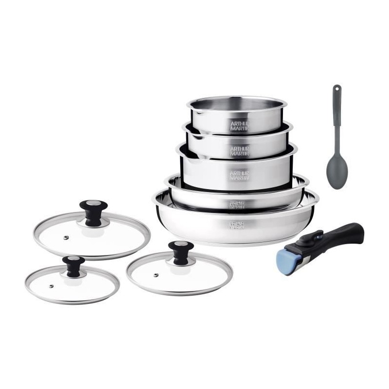 Batterie de cuisine induction - Arthur Martin - AM4485 - Acier inoxyda