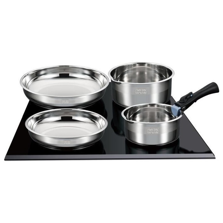 Batterie de cuisine induction - Arthur Martin - AM4485 - Acier inoxydable - 10 pieces - Poignée amovible - Tous feux dont induc Batterie de cuisine induction - Arthur Martin - AM4485 - Acier inoxydable - 10 pieces - Poignée amovible - Tous feux dont induc