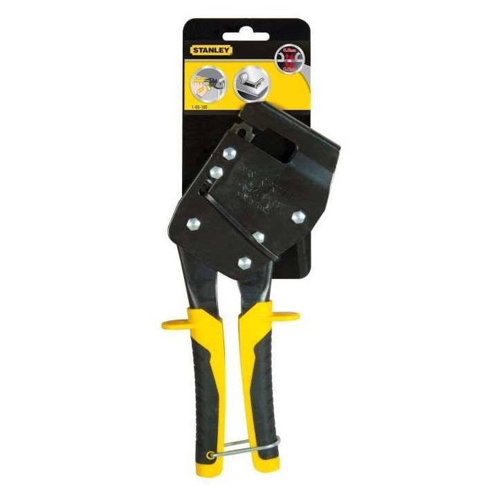 Pince a sertir de plaquiste - Stanley - Pour profils métalliques - Fixation permanente - Sertissage facile Pince a sertir de plaquiste - Stanley - Pour profils métalliques - Fixation permanente - Sertissage facile