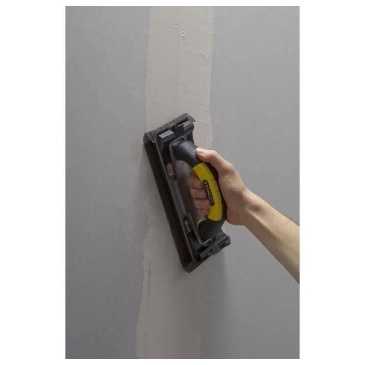 Ponceuse manuelle a clip STANLEY - STHT0-05927 - Corps en aluminium nervuré - 230 x 80 mm Ponceuse manuelle a clip STANLEY - STHT0-05927 - Corps en aluminium nervuré - 230 x 80 mm