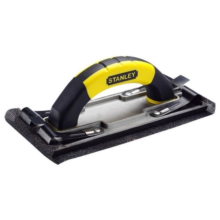 Ponceuse manuelle a clip STANLEY - STHT0-05927 - Corps en aluminium nervuré - 230 x 80 mm Ponceuse manuelle a clip STANLEY - STHT0-05927 - Corps en aluminium nervuré - 230 x 80 mm