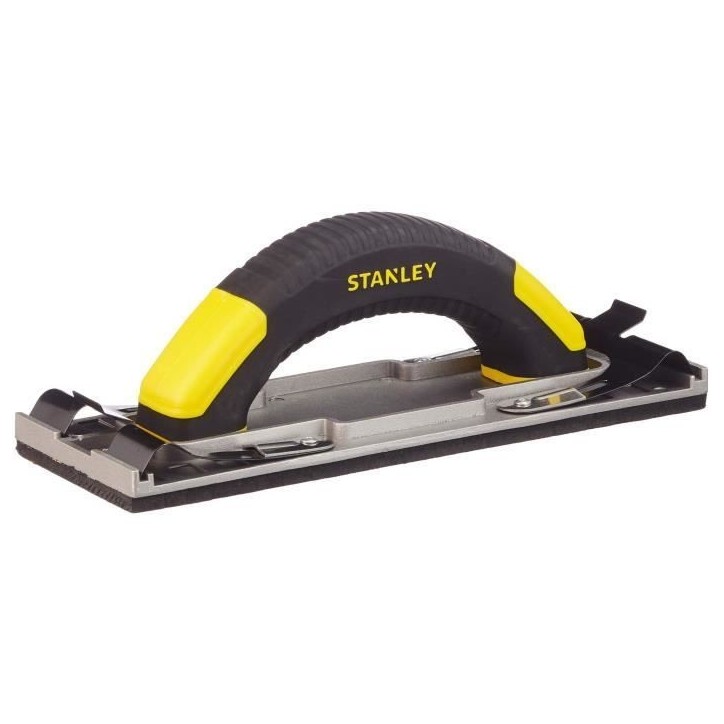Ponceuse manuelle a clip STANLEY - STHT0-05927 - Corps en aluminium nervuré - 230 x 80 mm Ponceuse manuelle a clip STANLEY - STHT0-05927 - Corps en aluminium nervuré - 230 x 80 mm