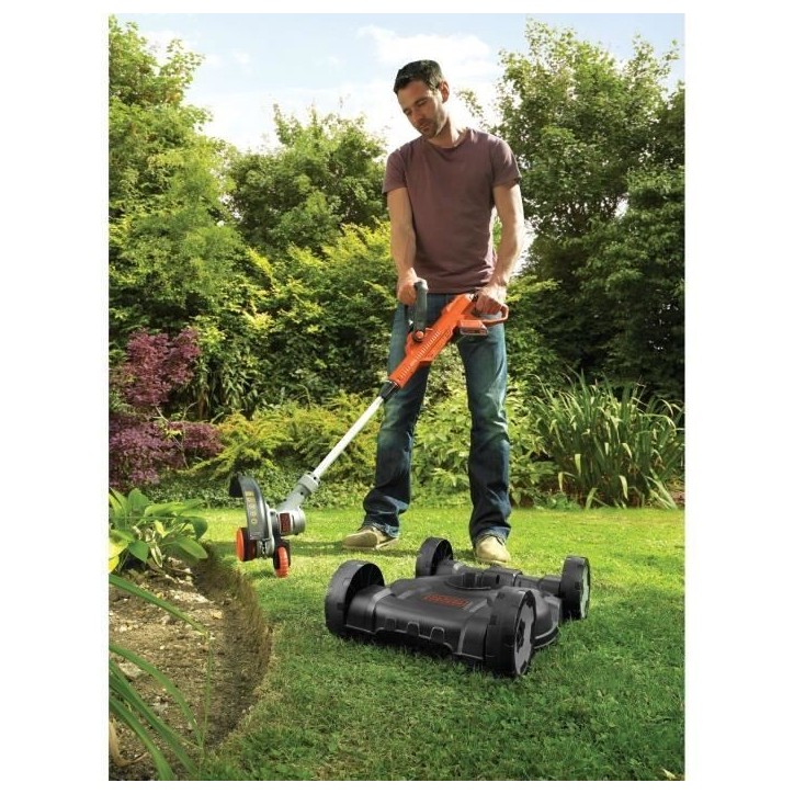 Coupe-bordures 3 en 1 sans fil + batterie 2Ah + chargeur - BLACK&DECKER - STC1820CM-QW - 18V - 28cm - dresse-bordures + tonte Coupe-bordures 3 en 1 sans fil + batterie 2Ah + chargeur - BLACK&DECKER - STC1820CM-QW - 18V - 28cm - dresse-bordures + tonte