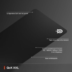 Tapis de souris gaming - STEELSERIES - QCK XXL - Avec surface micro ti