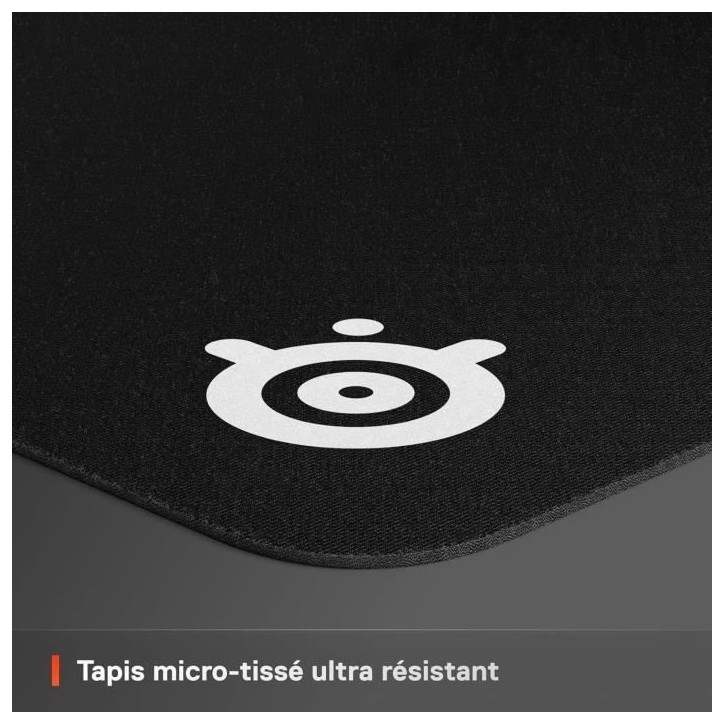Tapis de souris gaming - STEELSERIES - QCK XXL - Avec surface micro tissée - 900 x 400 mm x 2 mm - Noir Tapis de souris gaming - STEELSERIES - QCK XXL - Avec surface micro tissée - 900 x 400 mm x 2 mm - Noir