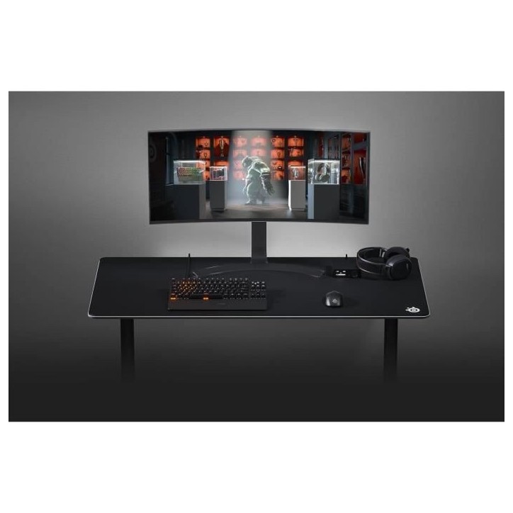 Tapis de souris gaming - STEELSERIES - QCK 3XL - Surface micro tissée - 1220 x 590 x 3 mm - Noir Tapis de souris gaming - STEELSERIES - QCK 3XL - Surface micro tissée - 1220 x 590 x 3 mm - Noir