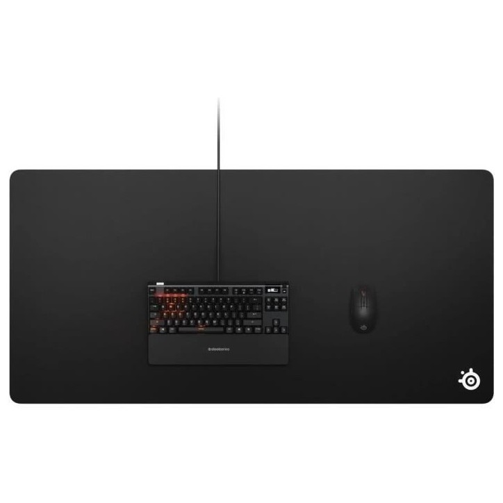 Tapis de souris gaming - STEELSERIES - QCK 3XL - Surface micro tissée - 1220 x 590 x 3 mm - Noir Tapis de souris gaming - STEELSERIES - QCK 3XL - Surface micro tissée - 1220 x 590 x 3 mm - Noir