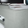 Meuble TV - AMBIT - Effet Béton / Blanc Artik - 2 portes - 2 niches -