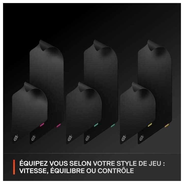 Tapis de souris gaming - STEELSERIES - QcK Performance L - Balance - 490 x 420 mm