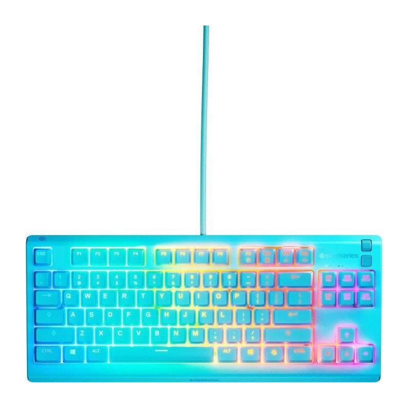 Clavier gaming filaire - STEELSERIES - Apex 3 TKL - Azerty - Bleu ciel Clavier gaming filaire - STEELSERIES - Apex 3 TKL - Azerty - Bleu ciel