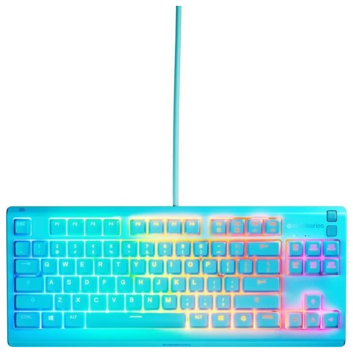 Clavier gaming filaire - STEELSERIES - Apex 3 TKL - Azerty - Bleu ciel