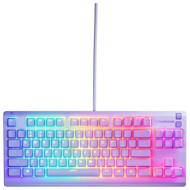 Clavier gaming filaire - STEELSERIES - Apex 3 TKL - Azerty - Lavande Clavier gaming filaire - STEELSERIES - Apex 3 TKL - Azerty - Lavande