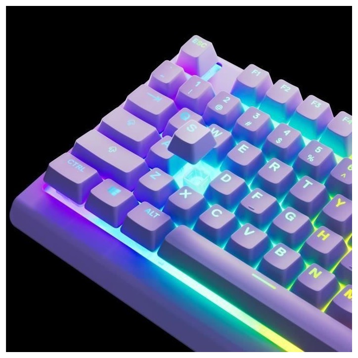Clavier gaming filaire - STEELSERIES - Apex 3 TKL - Azerty - Lavande Clavier gaming filaire - STEELSERIES - Apex 3 TKL - Azerty - Lavande