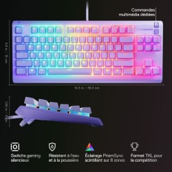 Clavier gaming filaire - STEELSERIES - Apex 3 TKL - Azerty - Lavande
