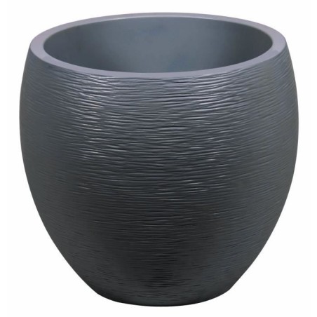 Pot de fleurs Rond Egg Ø 50cm - EDA - Graphit - 46 L - Ø 50 x H. 45