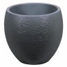 Pot de fleurs Rond Egg Ø 50cm - EDA - Graphit - 46 L - Ø 50 x H. 45