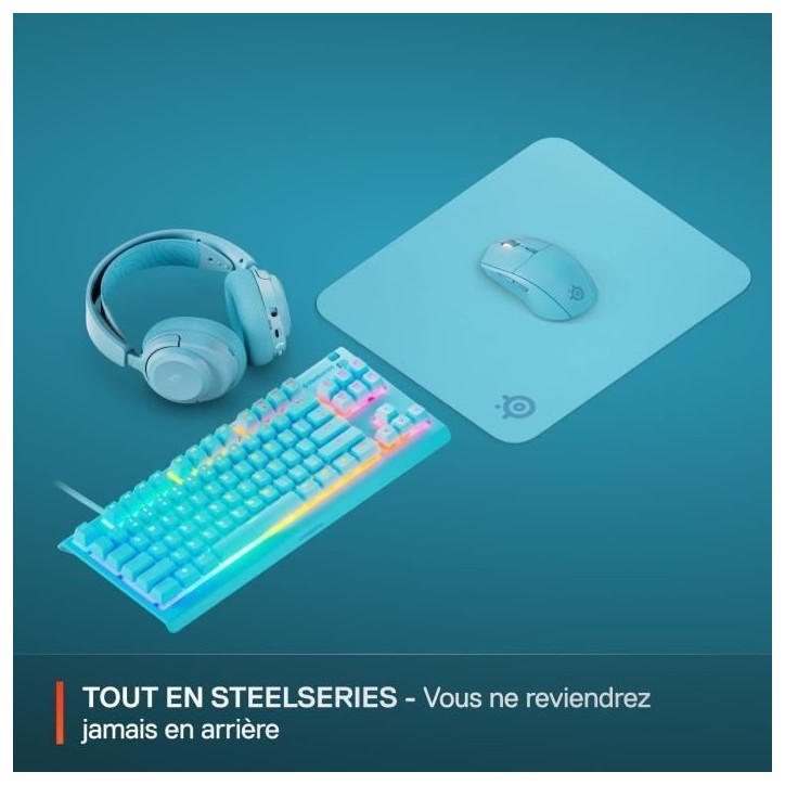 Tapis de souris gaming - STEELSERIES - QcK M - Cyan Tapis de souris gaming - STEELSERIES - QcK M - Cyan
