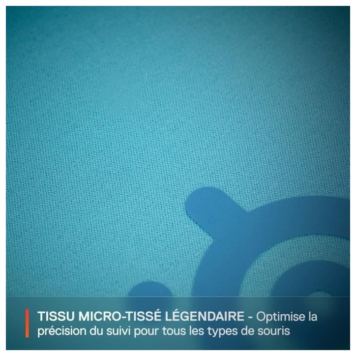 Tapis de souris gaming - STEELSERIES - QcK L - Cyan