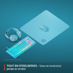 Tapis de souris gaming - STEELSERIES - QcK L - Cyan