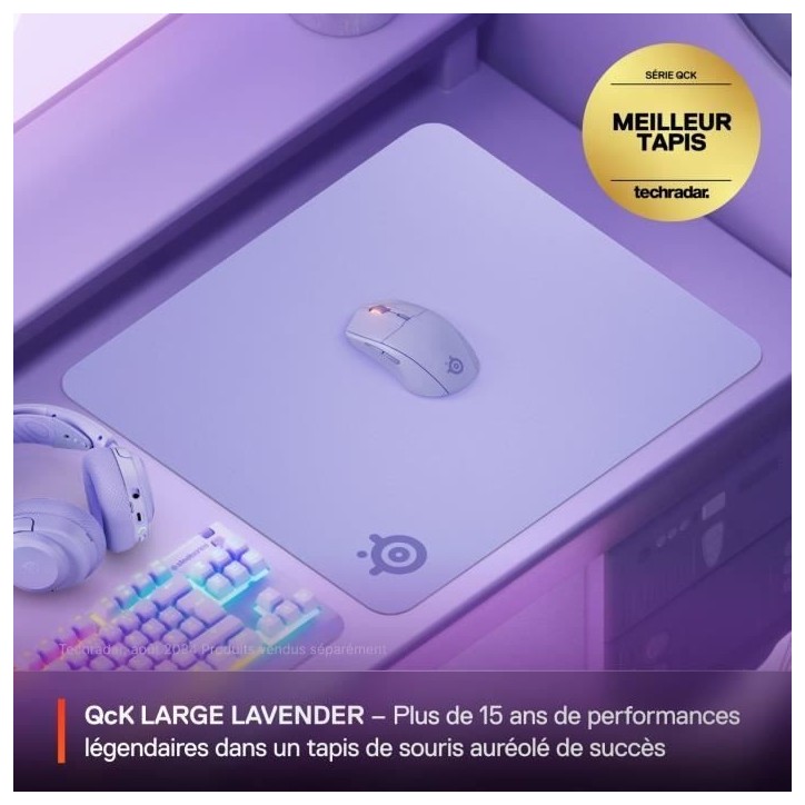 Tapis de souris gaming - STEELSERIES - QcK L - Lavande Tapis de souris gaming - STEELSERIES - QcK L - Lavande