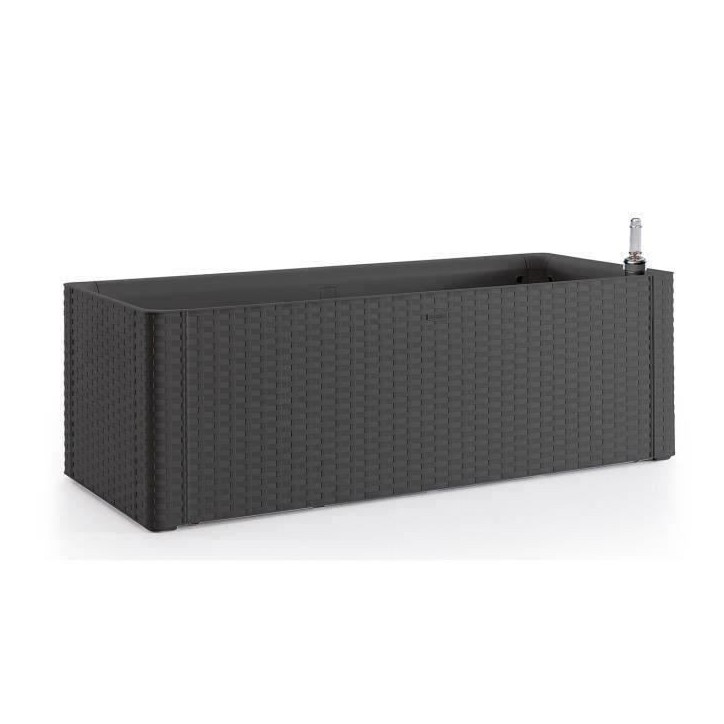 STEFANPLAST Bac a fleurs/Jardiniere rectangulaire NATURAL DELUX - 100x43xH33cm - 90 + 6,5L dans la réserve - Anthracite STEFANPLAST Bac a fleurs/Jardiniere rectangulaire NATURAL DELUX - 100x43xH33cm - 90 + 6,5L dans la réserve - Anthracite
