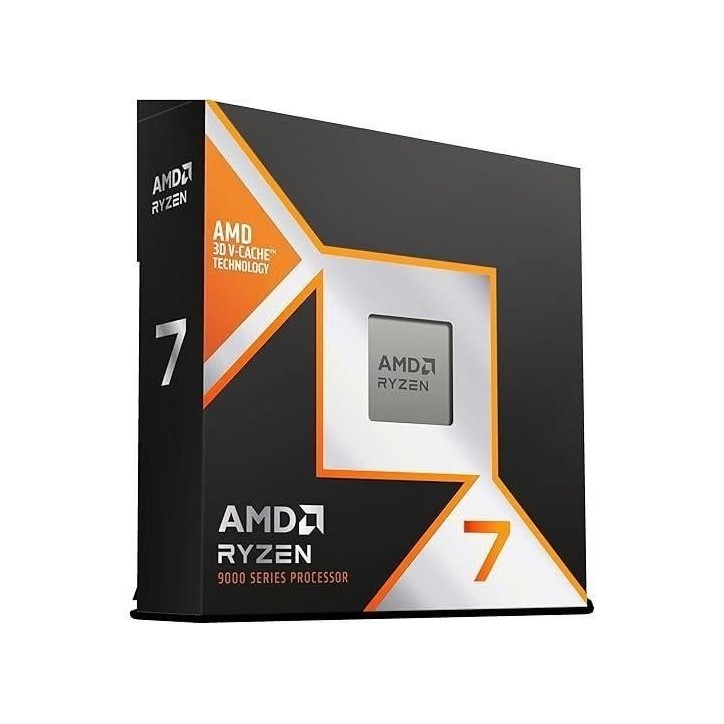 Processeur - AMD - Ryzen 7 9800X3D - 4.7 GHz, 8 coeurs, 104 MB L2 & L3, AM5 Processeur - AMD - Ryzen 7 9800X3D - 4.7 GHz, 8 coeurs, 104 MB L2 & L3, AM5