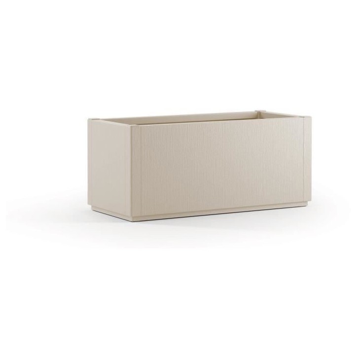 STEFANPLAST Bac a fleur/Jardiniere ETHICA rectangulaire 80 cm - 80x36xh 35 cm - Craie
