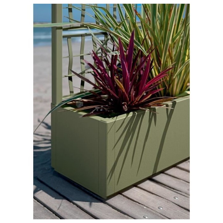 STEFANPLAST Bac a fleur/Jardiniere ETHICA rectangulaire 80 cm - 80x36xh 35 cm - Graphite STEFANPLAST Bac a fleur/Jardiniere ETHICA rectangulaire 80 cm - 80x36xh 35 cm - Graphite