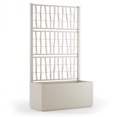 STEFANPLAST Bac a fleur/Jardiniere - ETHICA - Craie - Rectangulaire av
