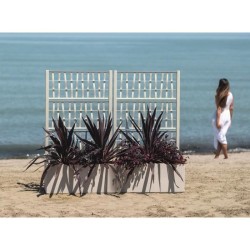 STEFANPLAST Bac a fleur/Jardiniere - ETHICA - Craie - Rectangulaire av