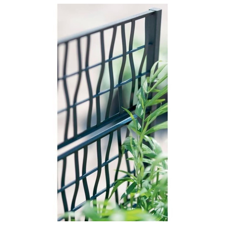 STEFANPLAST Bac a fleur/jardiniere ETHICA rectangulaire 80 cm avec treillis - 80x36xh 140 cm - Graphite STEFANPLAST Bac a fleur/jardiniere ETHICA rectangulaire 80 cm avec treillis - 80x36xh 140 cm - Graphite
