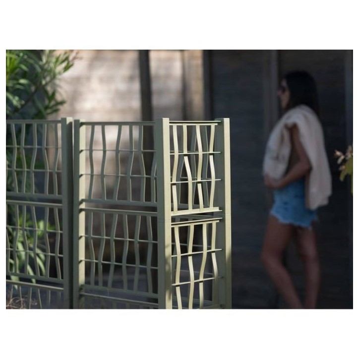 STEFANPLAST Bac a fleur/Jardiniere ETHICA rectangulaire 80 cm avec treillis - 80x36xh 140 cm - Vert STEFANPLAST Bac a fleur/Jardiniere ETHICA rectangulaire 80 cm avec treillis - 80x36xh 140 cm - Vert