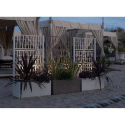 STEFANPLAST Bac a fleur/Jardiniere ETHICA rectangulaire 80 cm avec tre