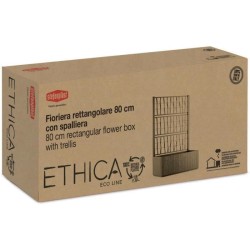 STEFANPLAST Bac a fleur/Jardiniere ETHICA rectangulaire 80 cm avec tre