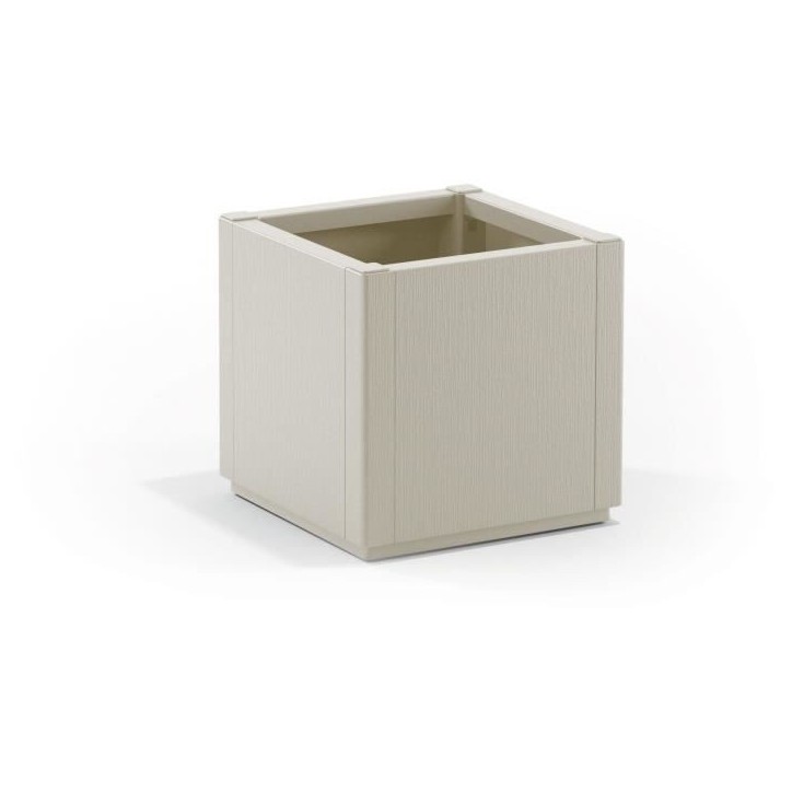 STEFANPLAST Bac a fleur ETHICA - Craie - Carré - 38 L - 36x36xh 35 cm STEFANPLAST Bac a fleur ETHICA - Craie - Carré - 38 L - 36x36xh 35 cm