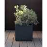 STEFANPLAST Bac a fleur/jardiniere ETHICA - Graphite - Carré - 38 L -