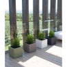 STEFANPLAST Bac a fleur/jardiniere ETHICA - Graphite - Carré - 38 L -