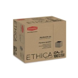 STEFANPLAST Bac a fleur/jardiniere ETHICA - Graphite - Carré - 38 L -