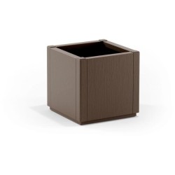 STEFANPLAST Bac a fleur ETHICA - Taupe - Carré - 38 L - 36x36xh 35 cm