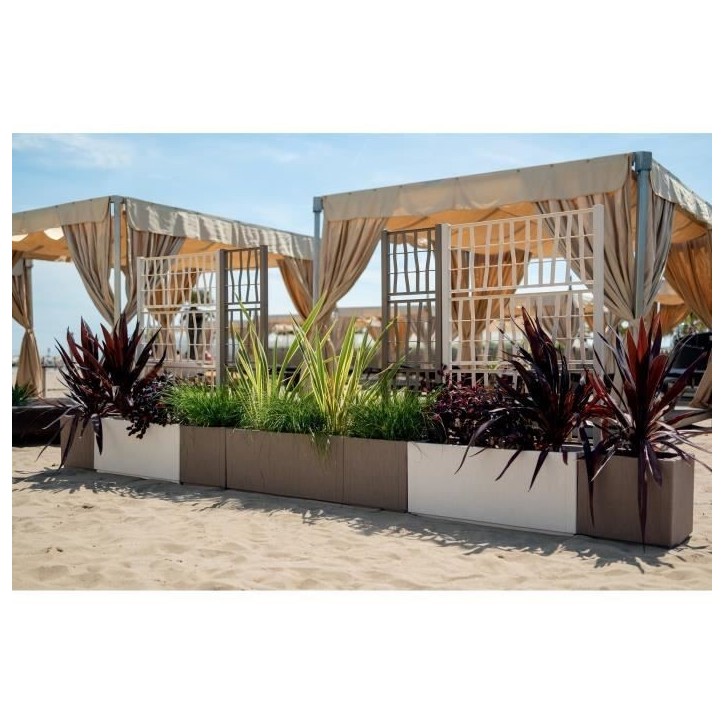 STEFANPLAST Bac a fleur ETHICA - Taupe - Carré - 38 L - 36x36xh 35 cm STEFANPLAST Bac a fleur ETHICA - Taupe - Carré - 38 L - 36x36xh 35 cm
