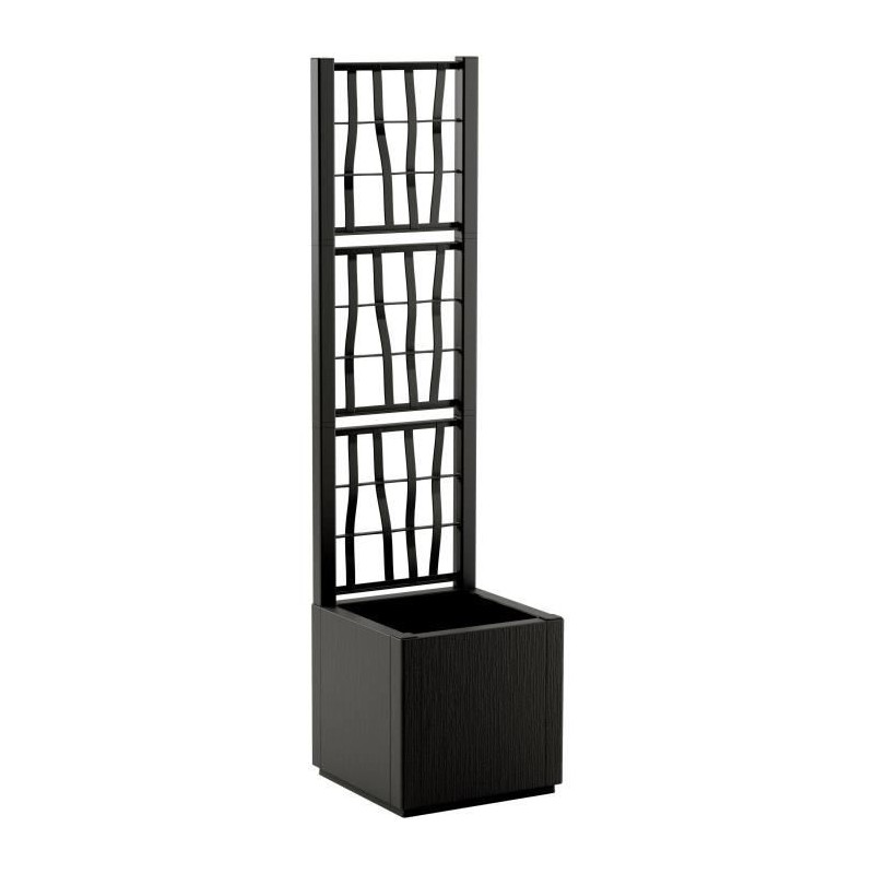 STEFANPLAST Bac a fleur/Jardiniere - ETHICA - Graphite - Carré avec t STEFANPLAST Bac a fleur/Jardiniere - ETHICA - Graphite - Carré avec t