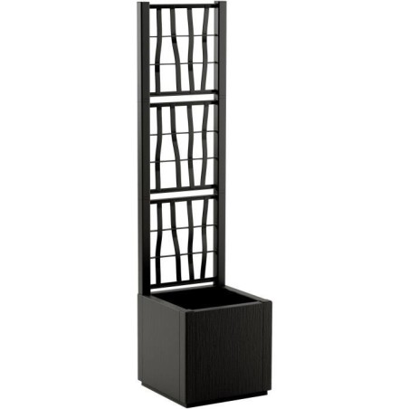 STEFANPLAST Bac a fleur/Jardiniere - ETHICA - Graphite - Carré avec t
