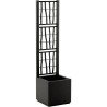 STEFANPLAST Bac a fleur/Jardiniere - ETHICA - Graphite - Carré avec t